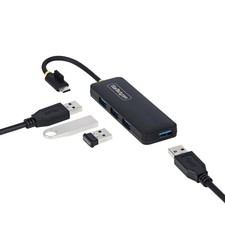 StarTech 4-Port USB-C Hub 5Gbps with 4X USB-A, Mini 0.4 ft, Black picture