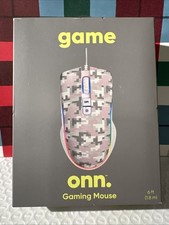 Onn 6ft Wired Gaming Mouse 7 LED Adjustable Lights DPI Adjustable Camo Pink New picture