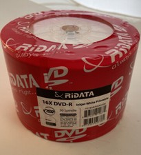 DVD-R DVDR RIDATA Blank 16X Branded Logo 4.7 GB Media Disc 50 Pk picture