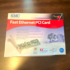 SMC Fast Ethernet PCI Network Card RJ-45 200 Mbps SMC1244TX 1-Port picture