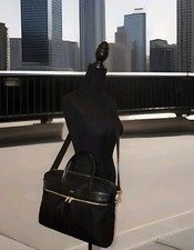Knomo London Hanover 14in Laptop Briefcase Shoulder Work Bag Black 14x10x2 $227 picture