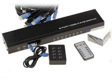 Kvm Switch HDMI - USB /// Automatic /// - 8 Ports- With Cords picture