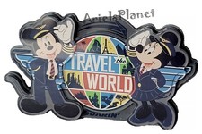 Disney Parks Mickey & Minnie Travel The World Soaring Acrylic 3D Fridge Magnet picture