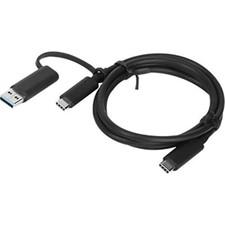 Lenovo USB-C USB-A Cable 1m 100W 10Gbps High Speed Black 4X90U90618 picture