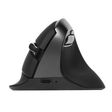 Iron Gray Wireless Vertical Mouse Silent Ergonomic with BT 5.2 USB Receiver picture