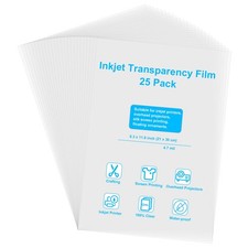 25 Pack Printable Clear Transparency Sheets Inkjet Transparency Film Sheets picture