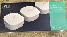 NEW eero Mesh 3rd Gen Wi-Fi Router/Extender 3-Pack White #J010311 picture