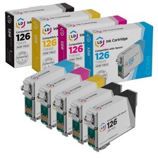 LD Reman Ink Cartridge for Epson T126 126 5 Set: T126120 T126220 T126320 T126420 picture