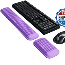 MEKASS Ergonomic Wrist Rest for Keyboard and Mouse, Purple picture