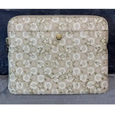 Coach Waverly Snow Queen Universal Tech Tablet Case Gold Cream Stars Padded Y2K picture
