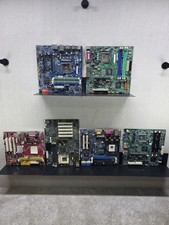 Lot of 12 PC Motherboards ASUS H87M-PRO MSI Intel LGA 775 1155 Socket 370 AS-IS picture