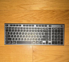 FENIFOX DF22 Wireless Slim Keyboard Built-In Battery Black QWERTY English picture
