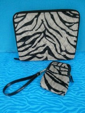 DENNIS BASSO Faux Fur Tablet and Cell Phone Case Zebra New in Bag picture