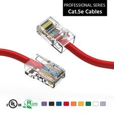 75Ft CAT5E UTP Ethernet Network Non Booted Cable Red picture