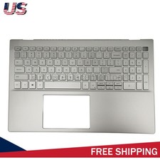 Palmrest Non-Backlit Keyboard 06XCC3 For Dell Inspiron 15 5501 5502 5505 Silver picture
