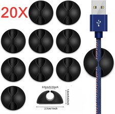 5/10/20PCS Cable Organizer Silicone USB Cable Winder Flexible Cable Management picture
