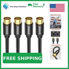 Vanaux 5-Pin MIDI Cable, 3 Feet, 2 Pack, Black picture