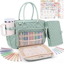 Large Bible Bag Quilted Church Tote w Shoulder Strap Women SJTT001 Cover Case picture