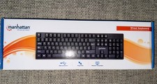 Manhattan Wired Computer Keyboard Black (179324) USB Connection, picture