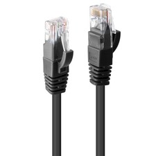 LINDY 10m Cat.6 U/UTP Network Cable, Black 10m Black picture