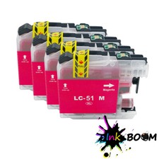 4 Magenta Ink Cartridges fits Brother LC51 FAX-1560 MFC-845CW DCP-330C 560CN picture