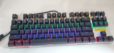 Hcman Mechanical Gaming Keyboard Alloy Panel Blue Switches 9 LED Backlit picture