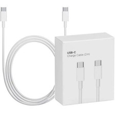 Apple USB-C to USB-C Charge Cable 2m White Type USB Cable Connector A & B USB-C picture