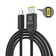 USB C 65W 100W 135W Charger Power Cable Type-c Slim Tip Square - 1.8m PD100W picture