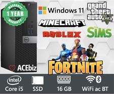 Gaming Desktop Computer PC GT1030 16GB 240GB SSD 1TB Fortnite Roblox Minecraft picture