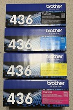  Brother TN436 High Yield Toner Cartridge Multicolor 4-PACK Genuine Original Box picture