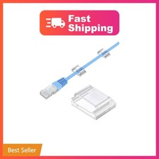 AGPTEK Flat Ethernet Cable Clips, 100 PCS Adhesive Wire Clips, Clear | Flat C... picture