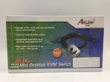 AirLink 2 Port Slim Desktop KVM Switch AKVM-2 NEW/SEALED picture