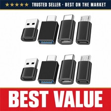 USB C to USB Adapter 8-Pack, USB-C Female to USB Male & Micro USB to USB-C picture