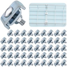 NAYDMHN 50 Pack Wire Mesh Cable Tray Coupler Kit, Steel Bracket Hardware Comp... picture