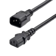 StarTech 8714-6600-POWER-CORD 6Ft AC Power Extension PDU Cord C14 to C13 Black picture