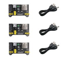 Excelity 3pcs 3.3v/5v Power Supply Module For Mb102 Breadboard Kit With Usb To 5 picture