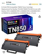 EZink TN580 Black Premium Toner Cartridge Fit/For Brother Models 2 Pack picture