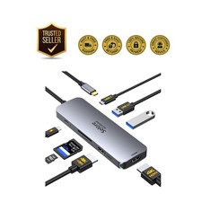 Versatile 8-in-1 USB C Docking Station with Dual HDMI & SD Card Ports by Selore picture