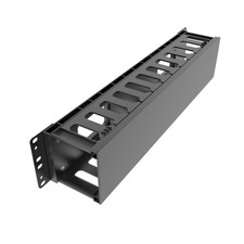 QiaoYoubang 2U Disassembled Plastic Horizontal Rack Mount 2UPCMB12S1PC, Black picture