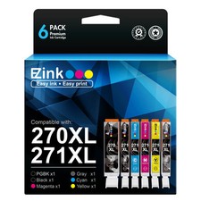 E Z Ink 6 Pack Compatible High Yield Canon PGI 270XL CLI 271XL Cartridges picture