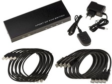 KVM Switch Mouse Keyboard Screen 4 PC DISPLAYPORT USB - ULTRA HD 4K 60Hz picture