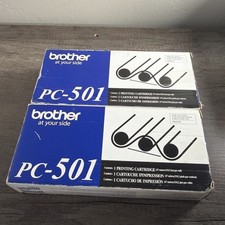 Genuine Brother PC-501 Printing Cartridge OEM Original FAX-575 SEALED Quantity 2 picture