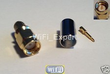 100 x SMA Male plug Male pin crimp for RG-8X LMR240 RG8X cable RF Connector USA picture