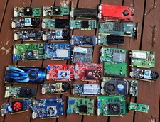 Lot of 11Lb / 28 Computer Graphic Video Cards PCI AGP- Metal Gold Scrap Recovery picture