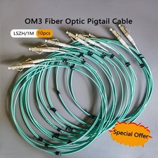 10pcs Fiber Optic Pigtail OM3 1M LC/UPC 50/125 MultiMode Single Core 2.0mm LSZH picture