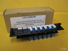 Module Plate 8 Port SC SX Loaded w. 6 LC DX SM Adapter Textured L01LCS06/AM picture