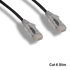Kentek Black 10ft Slim Cat6 UTP Patch Cable 3.6MM 550MHz RJ45 Pure Copper RJ45 picture