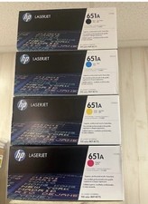 HP 651A Toner Cartridge CMYK Set Of 4 CE340A CE341A CE342A CE343A OEM Sealed picture