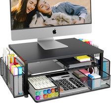 Desk Organizer and Accessories, 2-Tier Computer Monitor Stand Riser picture