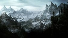 Landscape the elder scrolls v skyrim dovakhiin mountains Custom Gaming Mat Desk picture